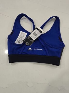 adidas marimekko Royal Blue and Black Performance Sports Bra